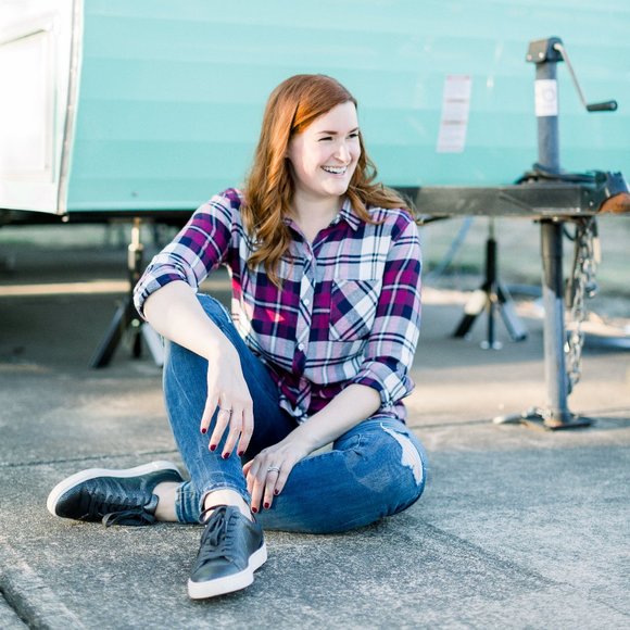 Rails Hunter Plaid Shirt in Lychee Navy White Sz M - Picture 3 of 9